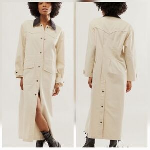 FREE PEOPLE HUNTER DUSTER MAXI LENGTH CREME XL